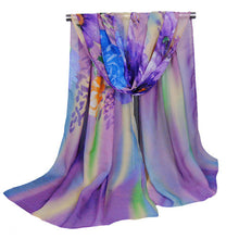 Print Silk Scarf Women Ladies Chiffon Soft Scarves Long Wraps Shawl Beach Silk Scarf Chiffon Scarves Female IMY66