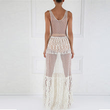 Sexy Beach Dress Mesh Maxi Dresses Long Sexy Club Dress Perspective Vestidos De Feta Lemons Longo Cover IMY66