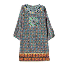 Style Dress African Dashiki Boho Women Casual Baroque Floral Print Chffion Beach Dress Hippie Vestidos robe IMY66