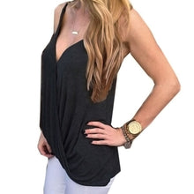 Style Women Sexy V-neck Tank Tops Casual Vest Tops Sleeveless Blouse Shirt blusas y camisas mujer Plus Size IMY66