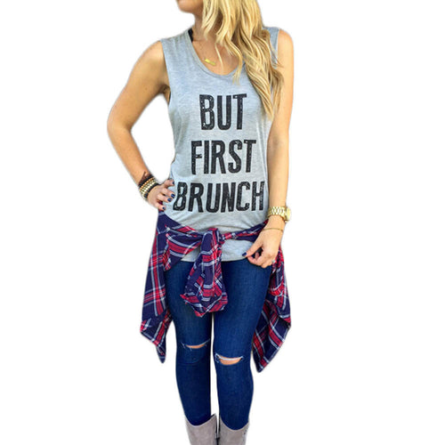 T-Shirt Women Sexy Tanks Top Vest Ladies Casual T-Shirt Undershirt Vest Letter Printed Tops Camisole IMY66