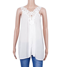Women Chiffon Blouse White Vest Stitching Lace Sling Shirt Clothes Casual Tops Tank blusa de renda feminino IMY66