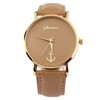 Top Women Watch Serie Anchors Pattern Leather Band Quartz Analog Female Form Large Dial IMY66