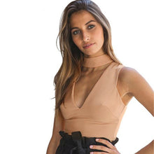 Woman's Clothing Crop Top Tank Top V-neck Sexy Bralette Bustier Crop Top Strappy Bra Bandage Top IMY66