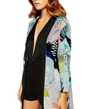 Women Chiffon Blouses Boho Kimono Cardigan Floral Print Long Sleeve Casual Long Beach Cover Up Tops blusa feminino IMY66