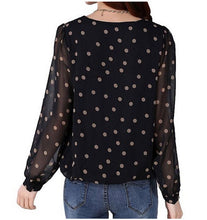 Women Chiffon Blouses Polka Dot Long Sleeve Loose Pullover Shirts Tops Blouses blusas y camisas mujer plus size IMY66