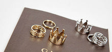 Women Crown 3Pcs/Set Stack Above Knuckle Nail Ring IMY66