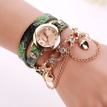 Women Dress Watches Quartz Wrist Watch Luxury Rhinestone Gold PU Leather Bracelet Watch Women relogio feminino Hour IMY66