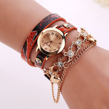 Women Dress Watches Quartz Wrist Watch Luxury Rhinestone Gold PU Leather Bracelet Watch Women relogio feminino Hour IMY66