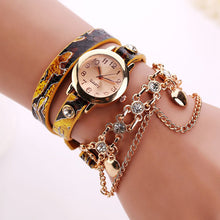Women Dress Watches Quartz Wrist Watch Luxury Rhinestone Gold PU Leather Bracelet Watch Women relogio feminino Hour IMY66