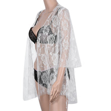 Women Elegant Blouses Boho Lace Loose Chiffon Hollow Beach Shirt Cardigan Sunscreen Tops Cover Up Outwear blusas IMY66