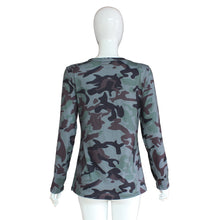 Women Long Sleeve T-Shirts Clothing Sexy V-neck Camouflage Print Slim Casual Tee Shirt femme camiseta mujer IMY66