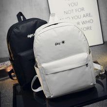 Women Men Backpack Casual NIGHT&DAY Couple Canvas Satchel School Bag Backpack Rucksack For Teenage Mochila Feminina IMY66