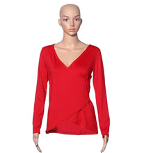 camisetas mujer Women Sexy V Neck Wrap Bodycon T-Shirt Punk Casual Long Sleeve Slim Tops Women Tee Shirt ropa mujer IMY66