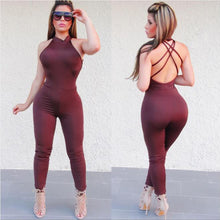 macacao feminino Women Sexy Backless Bodycon Jumpsuit Romper Slim Clubwear Backless Bodysuit Overall Rompers IMY66