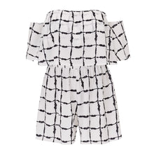 macacao feminino Women Sexy Off Shoulder Jumpsuit Plaid Clubwear Playsuit Party Short Bodysuit Overall Rompers IMY66