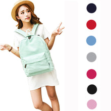 women canvas backpack pretty style daily schoolbag candy color women back pack college teenager schoolbag IMY66