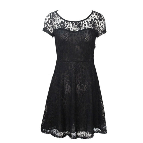 vestido femme robe Women Sexy Floral Lace dress Casual O-Neck Party Bodycon Bandage Dress vestido de festa IMY66