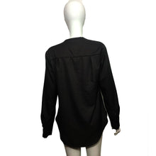 Blusas feminina Women Sexy Choker Neck Deep V Loose Casual Long Sleeve Chiffon Blouse Tops Shirt IMY66