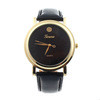 3 Colors Unisex Luxury Women Man Faux PU Leather Band Casual Style Gold Plated Analog Quartz Dial Watch IMY66