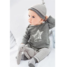 3 Pcs/Set Cute Baby Clothing Sets Baby Boy Cotton Star Printed Bebe Clothes Suit Hat+T-shirt+Pants IMY66