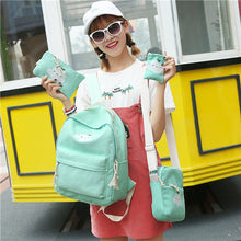 3Pcs/Sets Korean Casual Women Backpacks Preppy Style Cloud Schoolbag Bag For Teenage Girls Composite Bag mochila IMY66