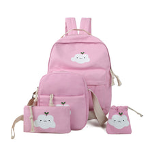 3Pcs/Sets Korean Casual Women Backpacks Preppy Style Cloud Schoolbag Bag For Teenage Girls Composite Bag mochila IMY66