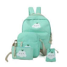 3Pcs/Sets Korean Casual Women Backpacks Preppy Style Cloud Schoolbag Bag For Teenage Girls Composite Bag mochila IMY66
