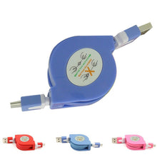 3ft Retractable Charger Micro USB Data Cable Cord For Samsung Android Phone IMY66
