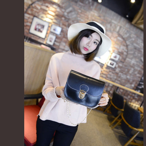 5 Colors Vintage Women PU Leather Handbag Tote Clutch Cross Body Shoulder Tote Messenger Mini Bag IMY66