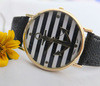 5 Colors PU Leather strap Striped Anchor Watches Women Dress Watches Relogio feminino Clock Hours IMY66