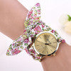 7 Colors esign Ladies flower cloth wrist watch women dress watch fabric watch sweet girls watch IMY66