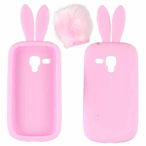 8 Colors Cute Silicon Rabbit Stand Holder Soft Case Cover Skin For Samsung Galaxy S3 Mini I8190 Phone Cases IMY66