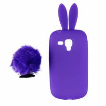 8 Colors Cute Silicon Rabbit Stand Holder Soft Case Cover Skin For Samsung Galaxy S3 Mini I8190 Phone Cases IMY66