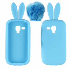 8 Colors Cute Silicon Rabbit Stand Holder Soft Case Cover Skin For Samsung Galaxy S3 Mini I8190 Phone Cases IMY66