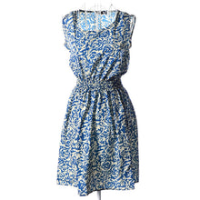 8 Styles Women casual Bohemian floral printed sleeveless beach chiffon dress plus size IMY66