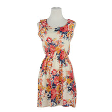 8 Styles Women casual Bohemian floral printed sleeveless beach chiffon dress plus size IMY66