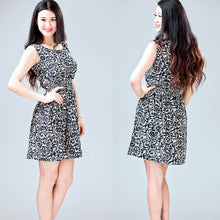 8 Styles Women casual Bohemian floral printed sleeveless beach chiffon dress plus size IMY66