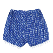 Apparel Fringe shorts women Ball tassel trim floral print high waist elastic waist shorts Boho pom pom shorts IMY66