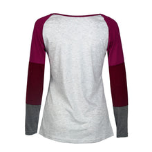 Casual T-Shirts For Women Loose Elk Print Long Sleeve Round Neck Splice Pullover Tee Shirt femme camisetas y tops IMY66