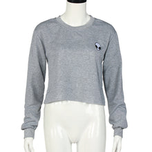 Casual blusas Women Tops Aliens Print Long Sleeve Loose Shirt Tops Blouse camisetas femme blusa feminina IMY66