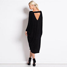 Dress Women Casual Long Maxi Dress Sexy Backless Long Sleeve Beach Loose Party Bodycon Dress vestido IMY66