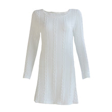 Dress For Women Ladies Solid Long Sleeve Crewneck Jumper Slim Casual Knitted Sweater Mini Dress Vestido de festa IMY66