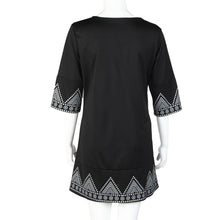 Dress Women Ladies Casual Vintage Round Neck Print Half Sleeve Party Mini Dress vestidos femininos IMY66