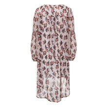 Dress Women Casual A Line Dresses Sexy V Neck Long-sleeved Loose Flowers Printing Mini Dress Vestidos Femininos IMY66