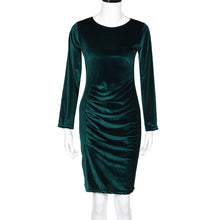 Dress Women Velvet Dress Casual Long Sleeve Bodycon Elegant Dress Evening Party Mini Dress vestidos femininos IMY66