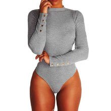 Elegant Sexy Women Knitted Playsuit Long Sleeve Pullover Romper Round Collar Bodysuit Jumpsuit Tops Blouse Shirt IMY66