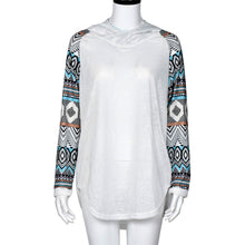 Knitwear T-Shirts For Womens Printing Splice Hoodie Long Sleeve Tee-Shirt Top femme camiseta mujer IMY66