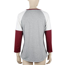 Reindeer Printed Tee Shirt For Women Long Sleeve Round Neck T-Shirts Tops camisetas y tops IMY66