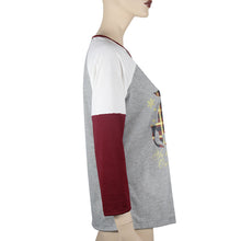 Reindeer Printed Tee Shirt For Women Long Sleeve Round Neck T-Shirts Tops camisetas y tops IMY66